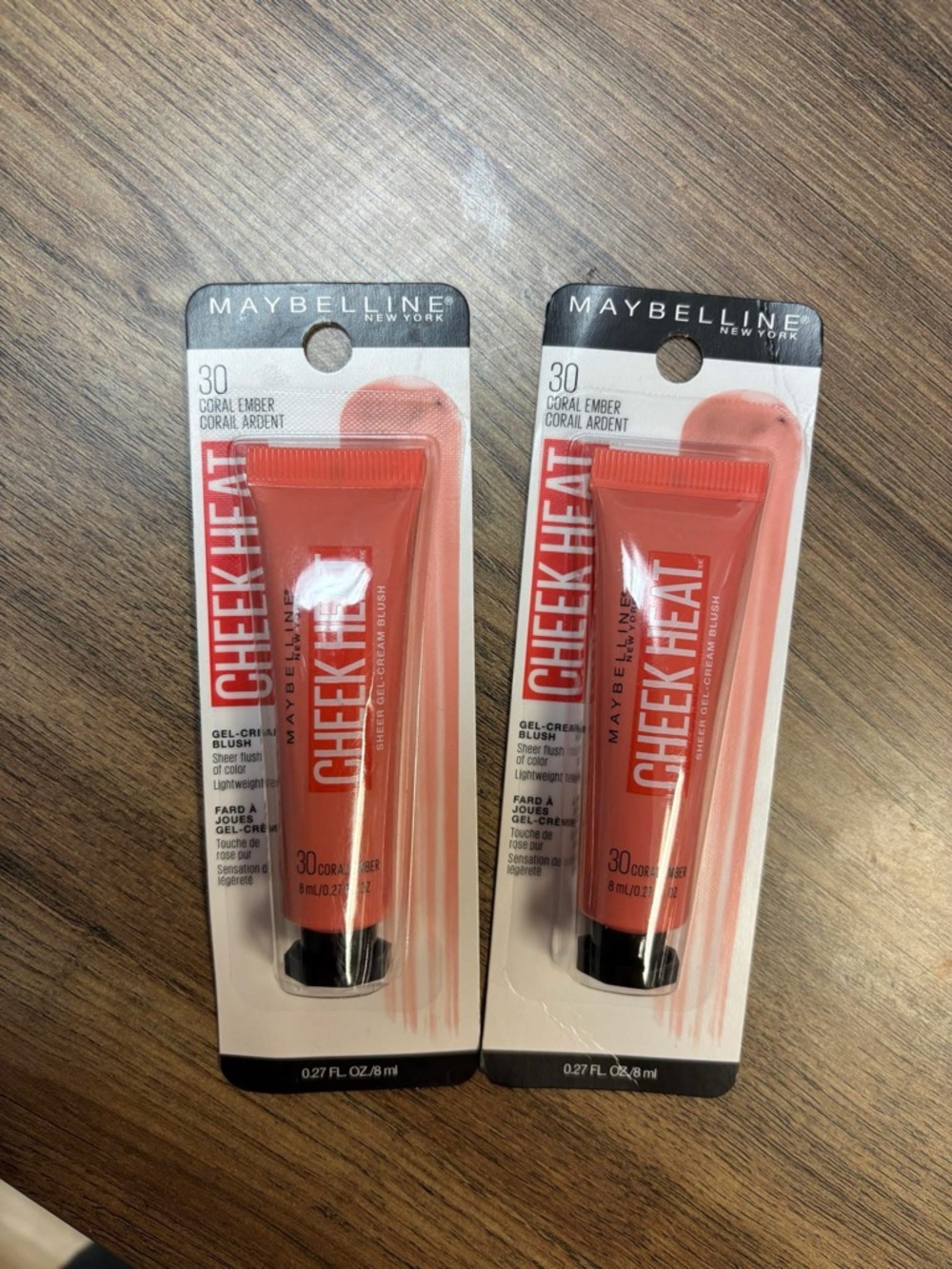 Maybelline Cheek Heat Gel-Cream Blush - Coral Ember (Set of 2) - New in Package